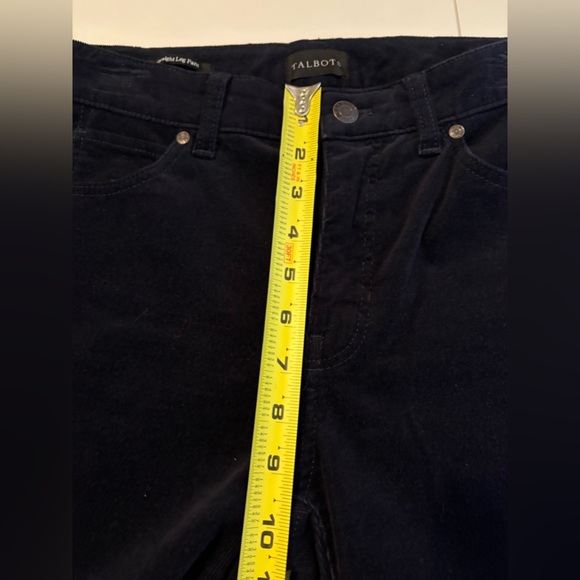 Talbots navy blue corduroy straight leg pants Size 2 Petite EUC! 0333 - Picture 8 of 12